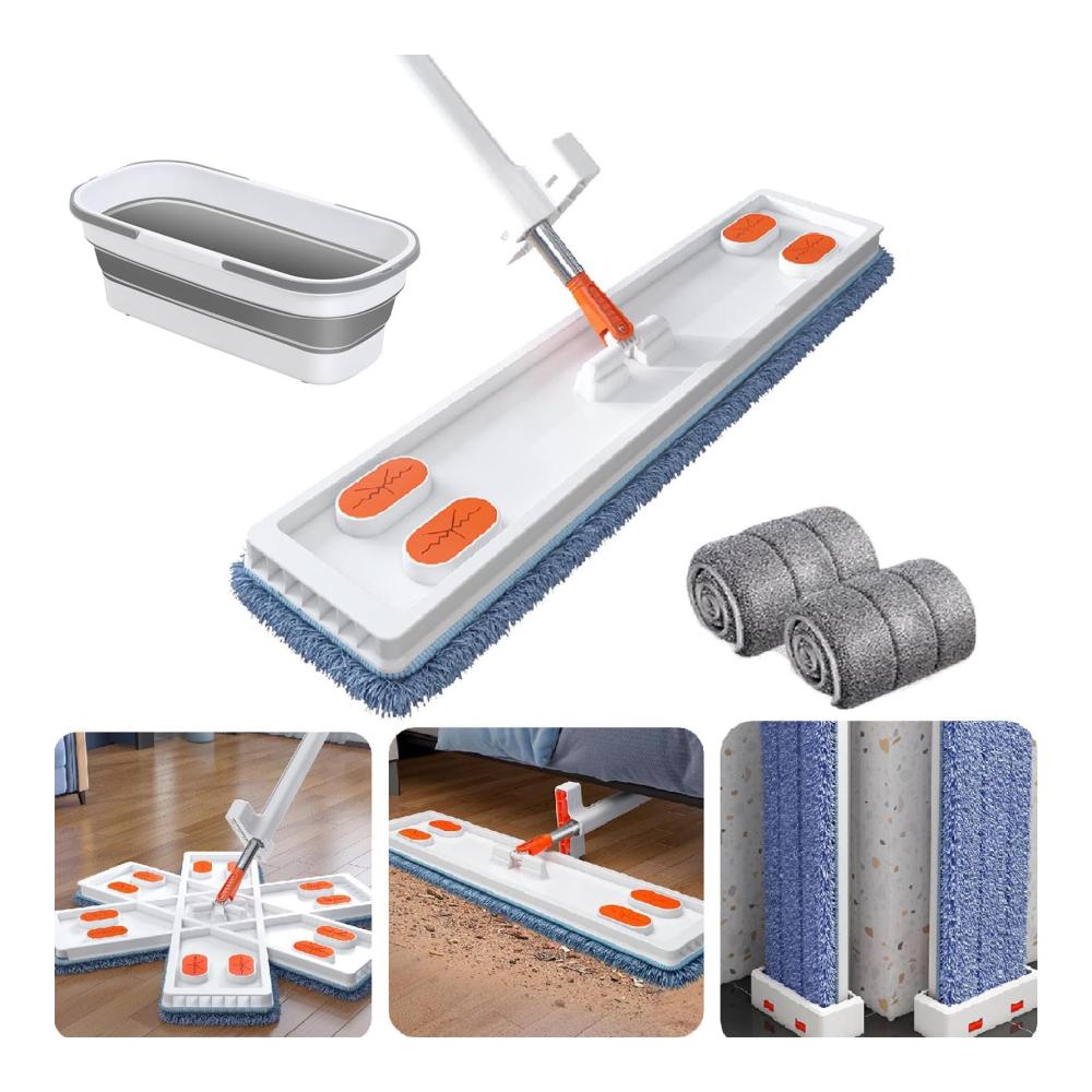 White With 2 Mop Pads（includes Barrels）
