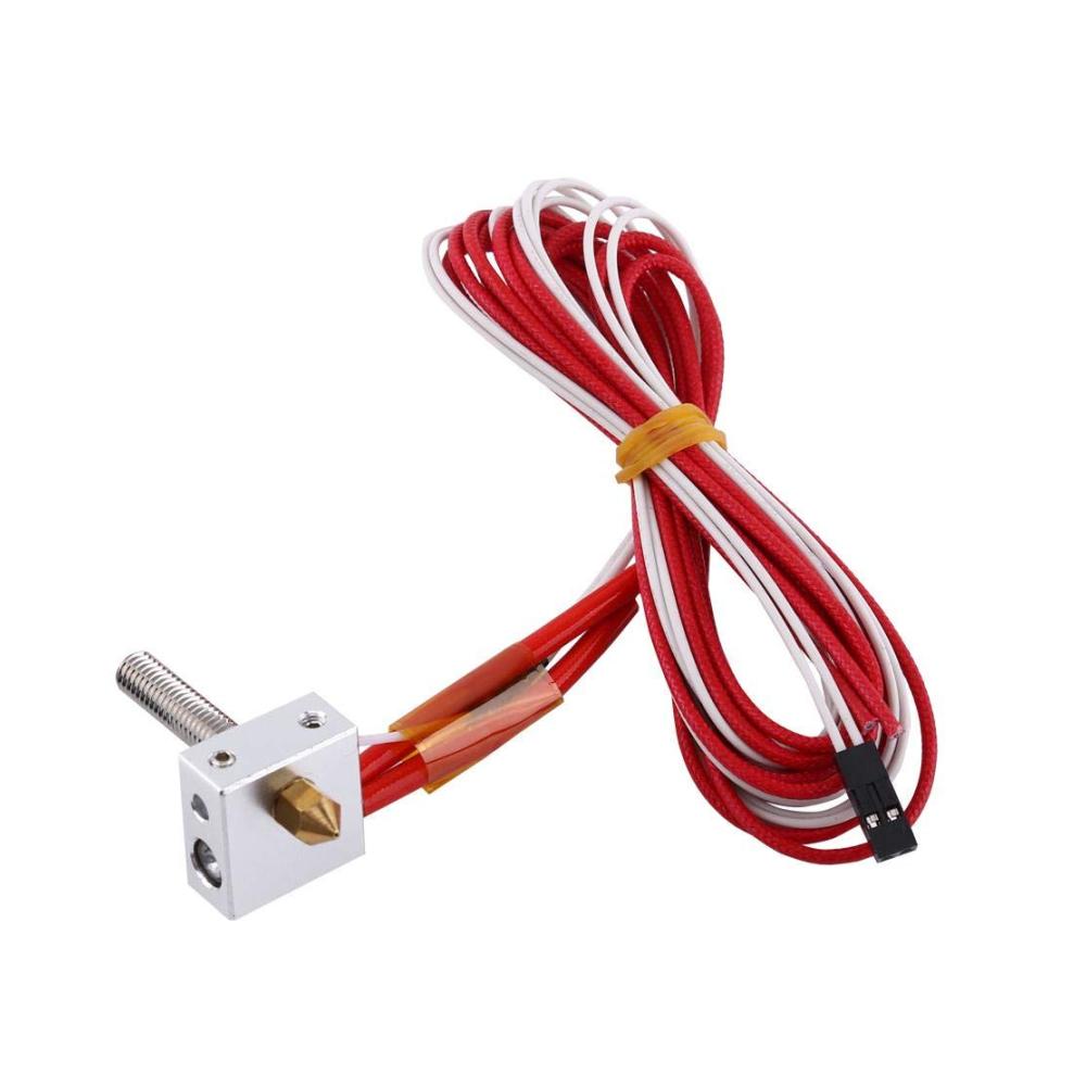 Hochwertiges Hotend Extruder Kit 3D-Drucker-Extruderteile 04 mm Düsen Heizblock einschließlich Aluminium-Heizblock aus Edelstahl und Messing