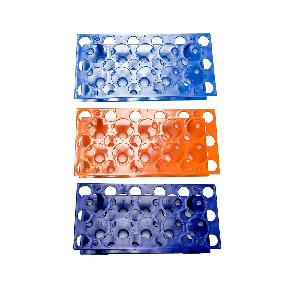 Hellblau, Orange, Tiefblau